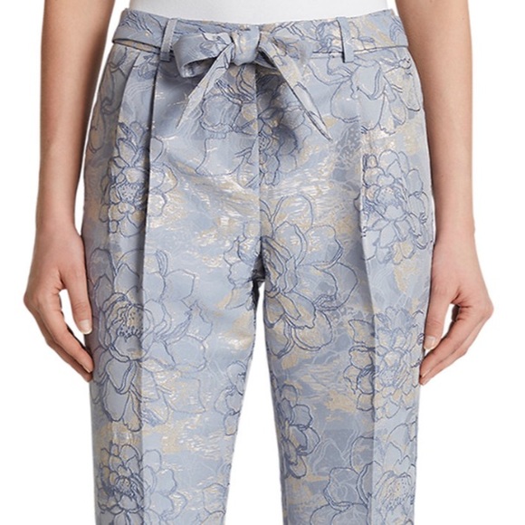 Tahari ASL Women's Metallic Jacquard Slim Pants in size petite 0 - Picture 10 of 15